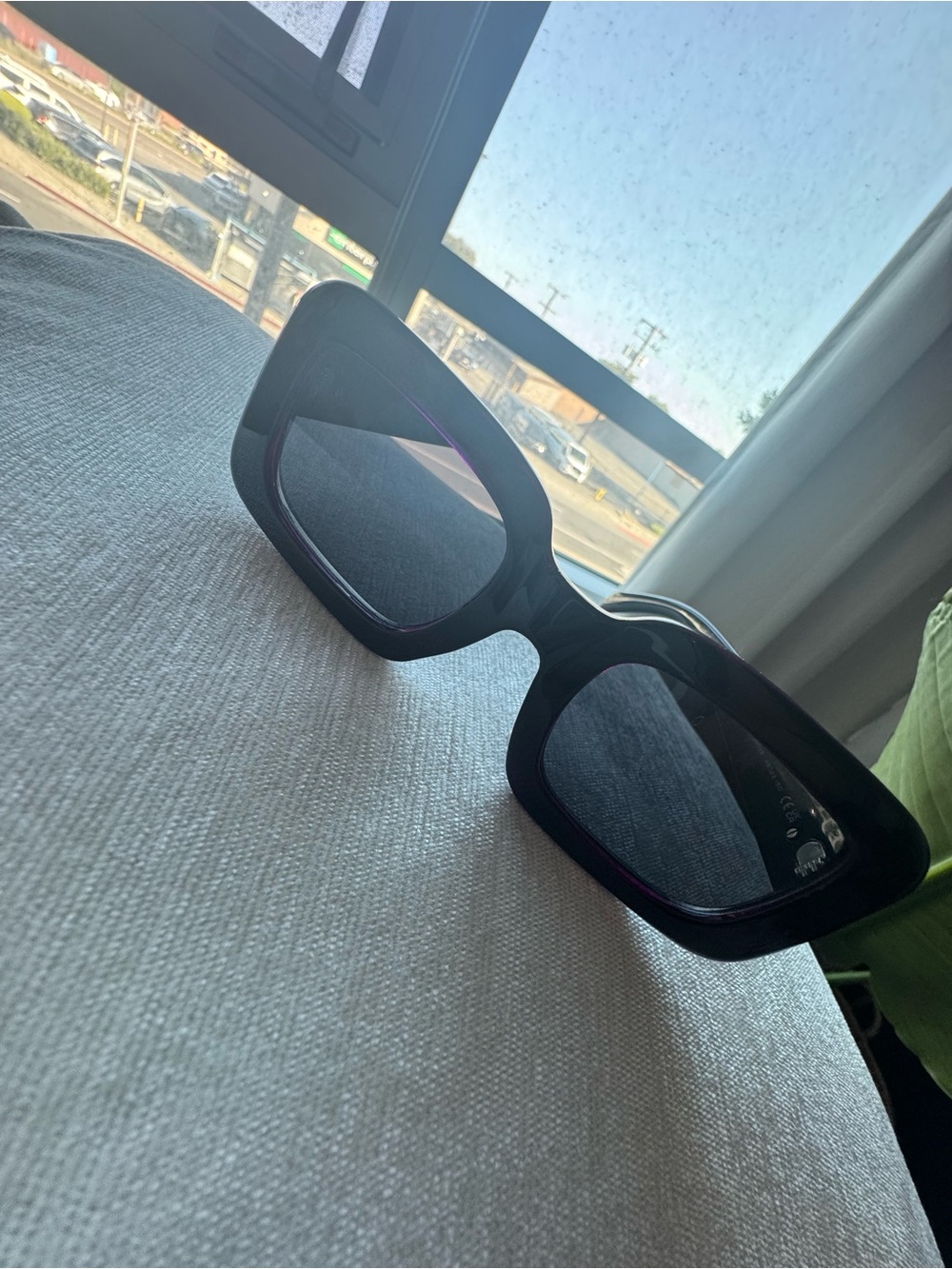 Kurt Geiger Women's 49mm Rectangular Sunglasses - Black/ Fuchsia Crystal Bilayer - Picture 4 of 6